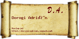 Dorogi Adrián névjegykártya