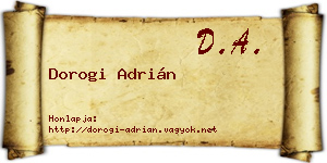 Dorogi Adrián névjegykártya