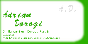 adrian dorogi business card